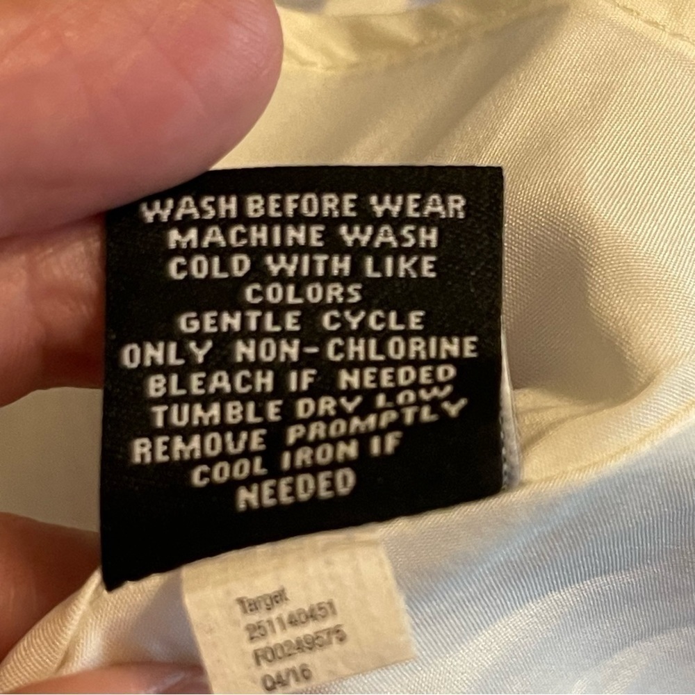 VICTORIA Beckham for Target Blue & White Gingham Dress Drop Waist Lined Size Med - Picture 10 of 11